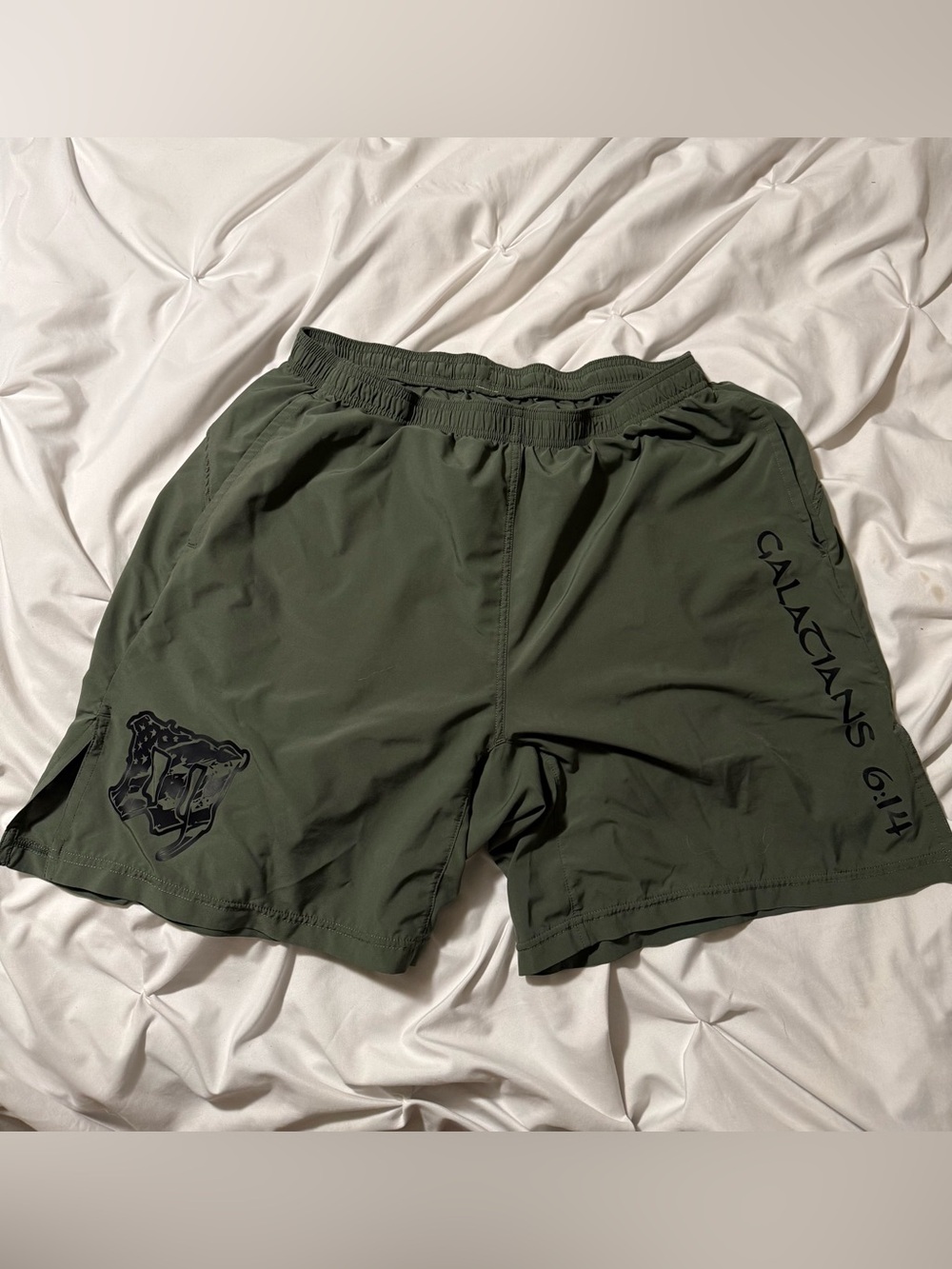 CrossFit Mayhem Men's Olive Green Athletic Shorts